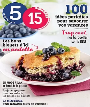 5 ingrédients 15 minutes – Août 2020  [Magazines]