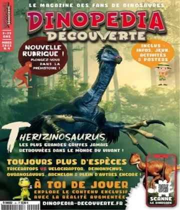 Dinopédia Découverte N°4 – Mars 2022  [Magazines]