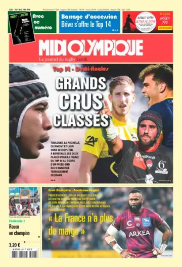 Midi Olympique Rouge - 3 Juin 2019 [Journaux]