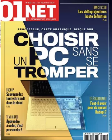 01Net N°922 Du 15 Janvier 2020 [Magazines]