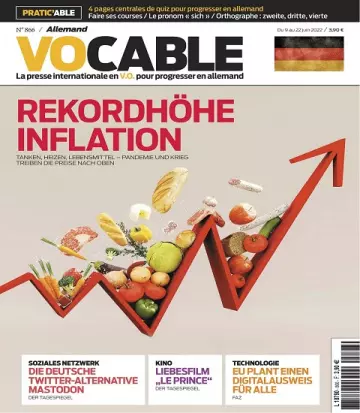 Vocable Allemand N°866 Du 9 Juin 2022 [Magazines]