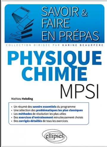 HEBDING MATHIEU - PHYSIQUE-CHIMIE MPSI [Livres]