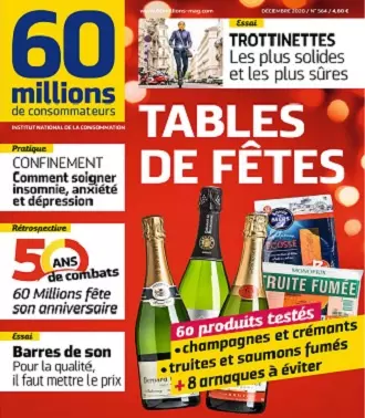 60 Millions De Consommateurs N°564 – Décembre 2020 [Magazines]