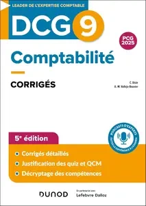 DCG 9 - Comptabilité : Corrigés 5e édition  [Livres]