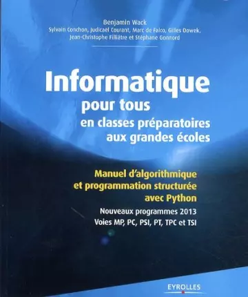 Informatique pour tous en classes preparatoires (programme 2013)  [Livres]