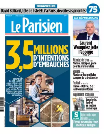 Le Parisien du Lundi 3 Juin 2019 [Journaux]