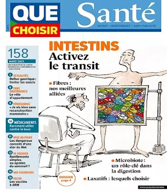 Que Choisir Santé N°158 – Mars 2021 [Magazines]