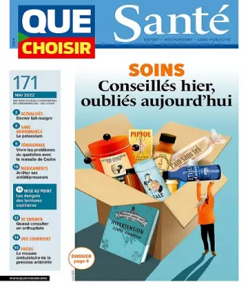 Que Choisir Santé N°171 – Mai 2022 [Magazines]