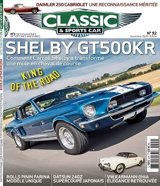 Classic et Sports Car N°92 – Novembre 2020 [Magazines]