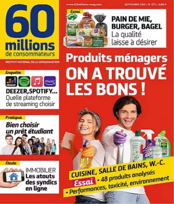 60 Millions De Consommateurs N°572 – Septembre 2021 [Magazines]