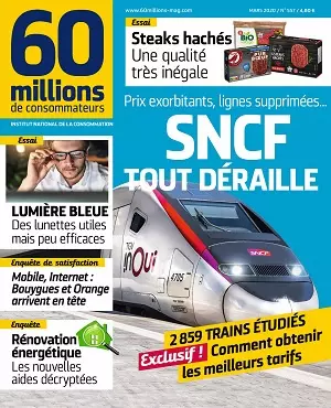 60 Millions De Consommateurs N°557 – Mars 2020 [Magazines]