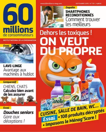 60 Millions De Consommateurs N°551 – Septembre 2019 [Magazines]