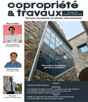 Copropriété et Travaux N°63 – Octobre 2022 [Magazines]