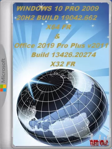 WINDOWS 10 PRO 2009 20H2 BUILD 19042.662 X64 FR & OFFICE 2019 PRO PLUS V2011 BUILD 13426.20274 X32